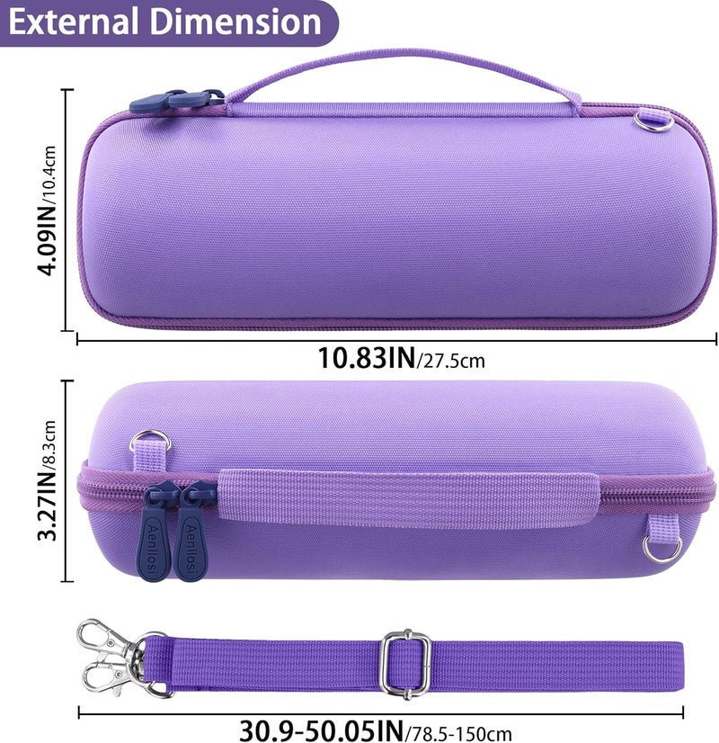 Aenllosi for JBL Flip 7/ Flip 6/ Flip 5 Protable Bluetooth Speaker Hard Case with Adjustable Shoulder Strap, Purple (Case Only) - Image 5
